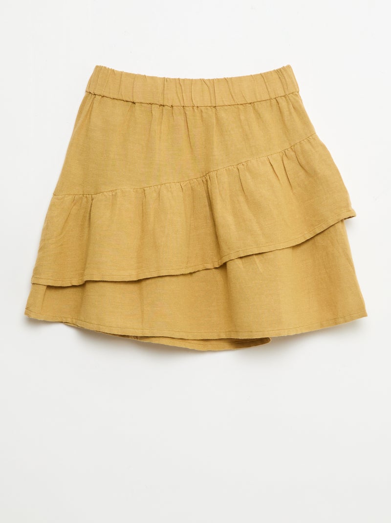 Conjunto de top y falda canvas Amarillo - Kiabi
