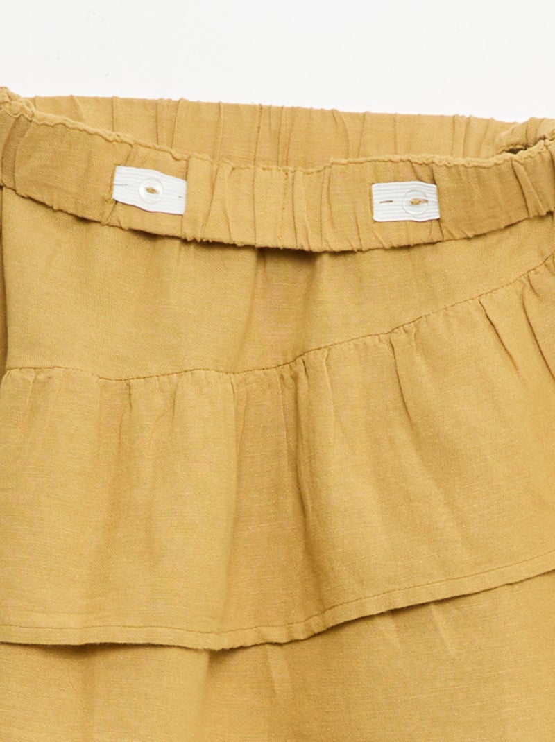 Conjunto de top y falda canvas Amarillo - Kiabi