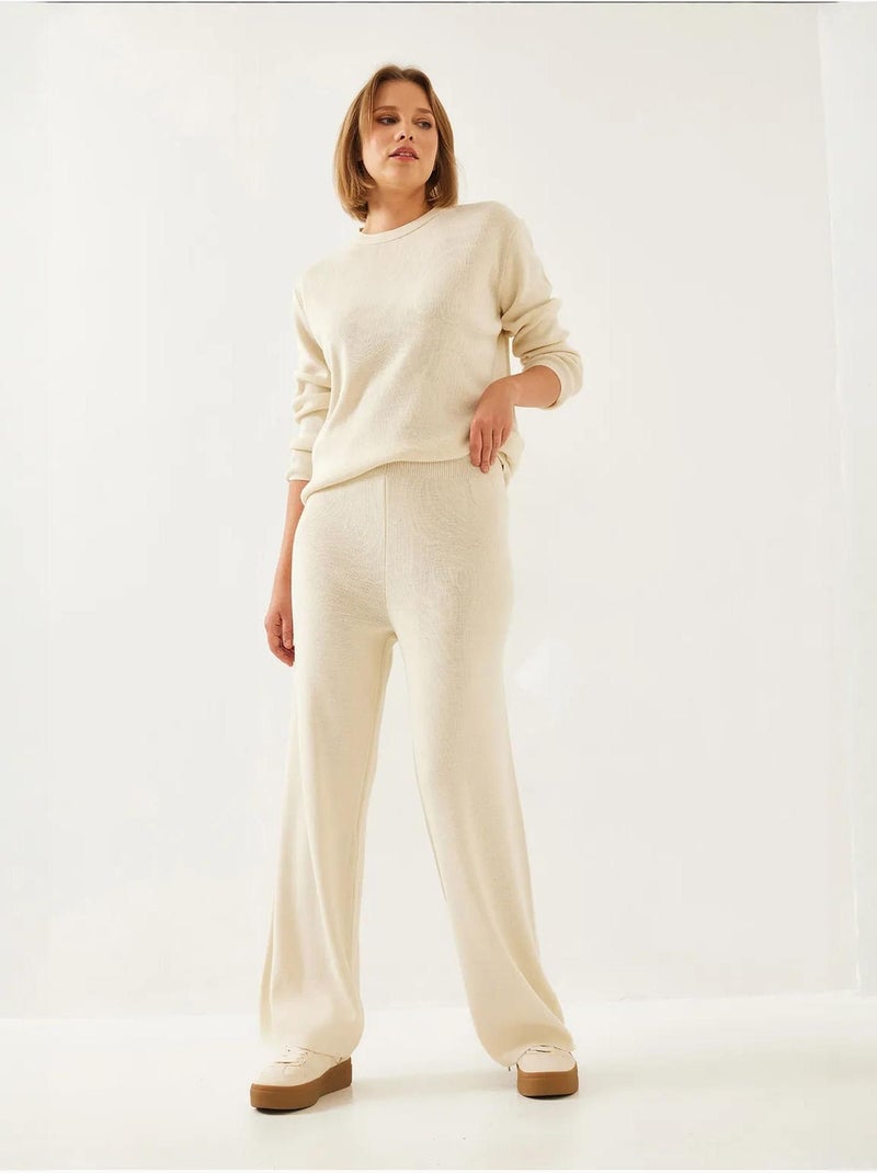 Conjunto de top y pantalón de punto lucci Beige arcilla - Kiabi