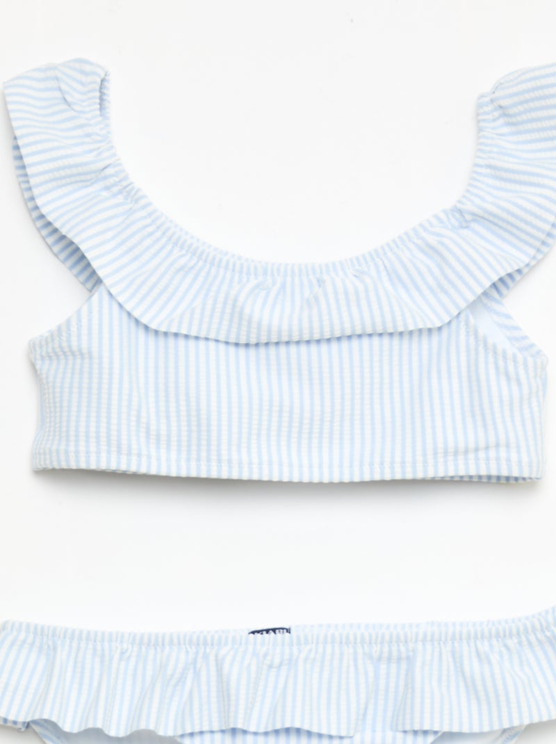 Conjunto de traje de baño top + braguita - 2 piezas Azul - Kiabi