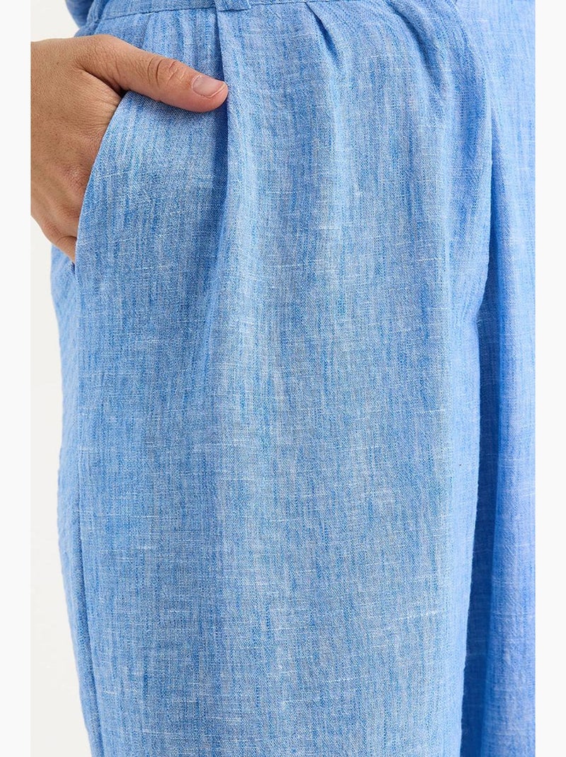 Conjunto de tres piezas con pantalón de cintura alta, chaleco y forro lucci Azul claro - Kiabi