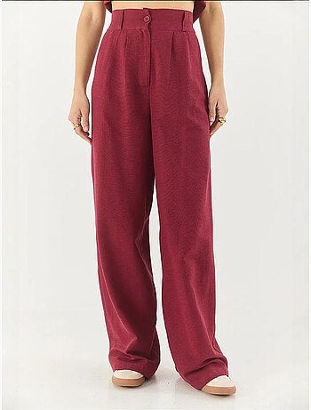 Conjunto de tres piezas con pantalón de cintura alta, chaleco y forro lucci