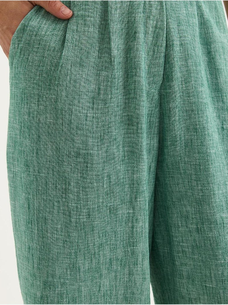 Conjunto de tres piezas con pantalón de cintura alta, chaleco y forro lucci Verde - Kiabi