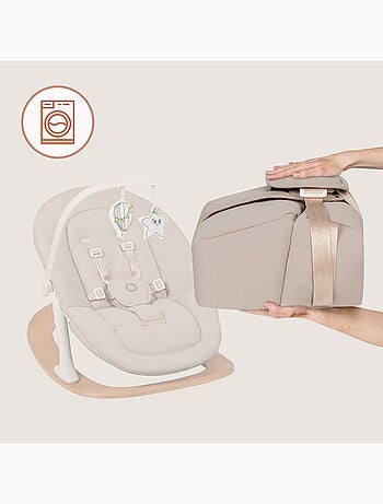 Conjunto de trona convertible 3 en 1 LIONELO Celia - Hamaca - Hasta 90 kg - Ajuste con una mano
