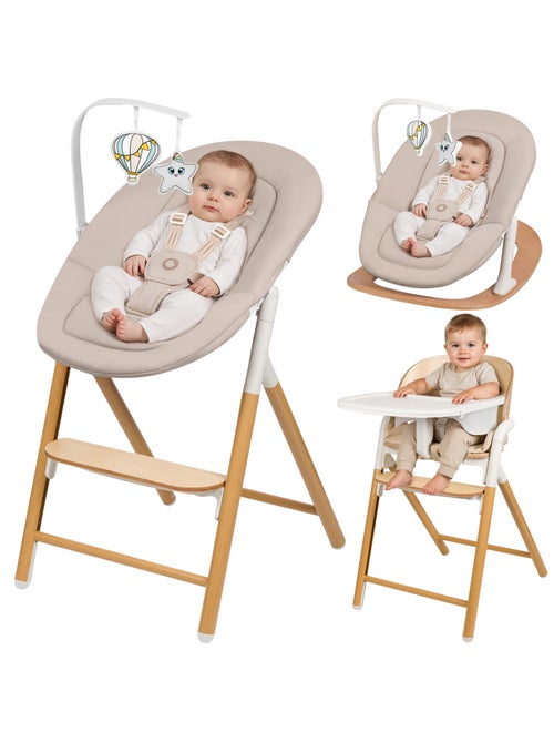 Conjunto de trona convertible 3 en 1 LIONELO Celia - Hamaca - Hasta 90 kg - Ajuste con una mano - Kiabi