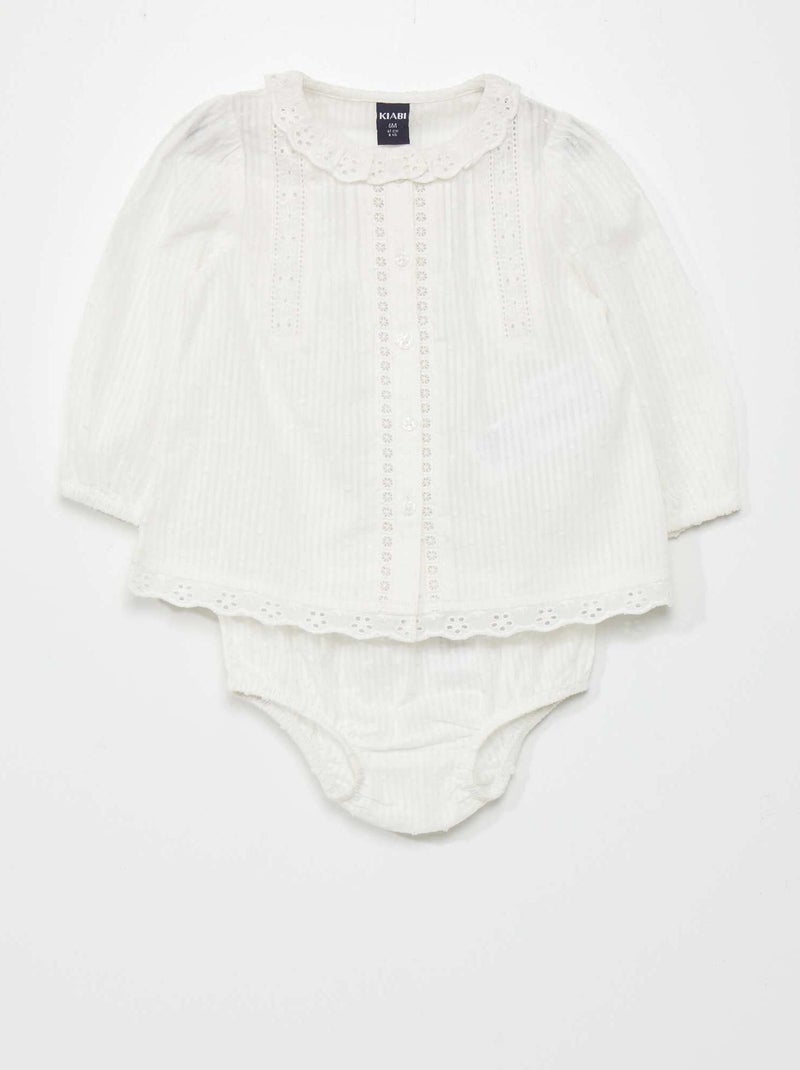 Conjunto de vestir de plumeti - 2 piezas BEIGE - Kiabi