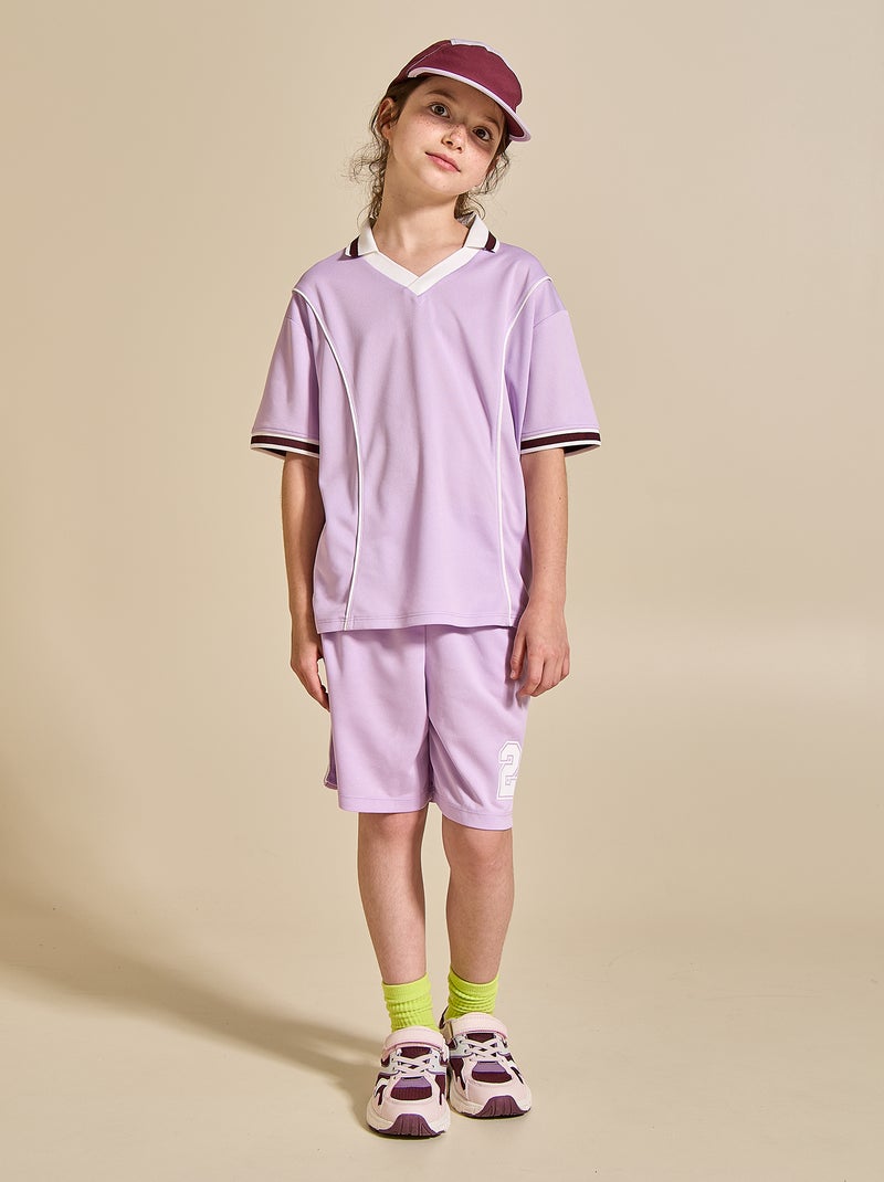 Conjunto deportivo camiseta + pantalón corto - (ekstract) Purpura - Kiabi