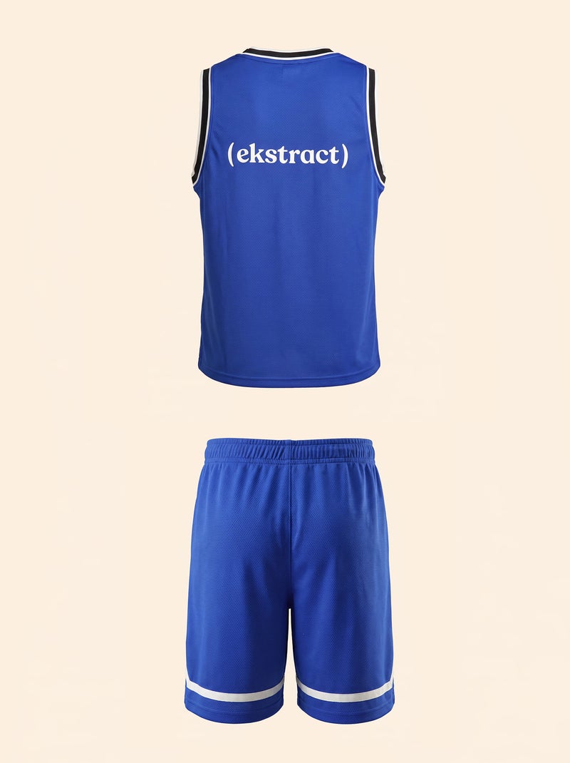 Conjunto deportivo camiseta sin mangas + pantalón corto - (ekstract) Azul - Kiabi