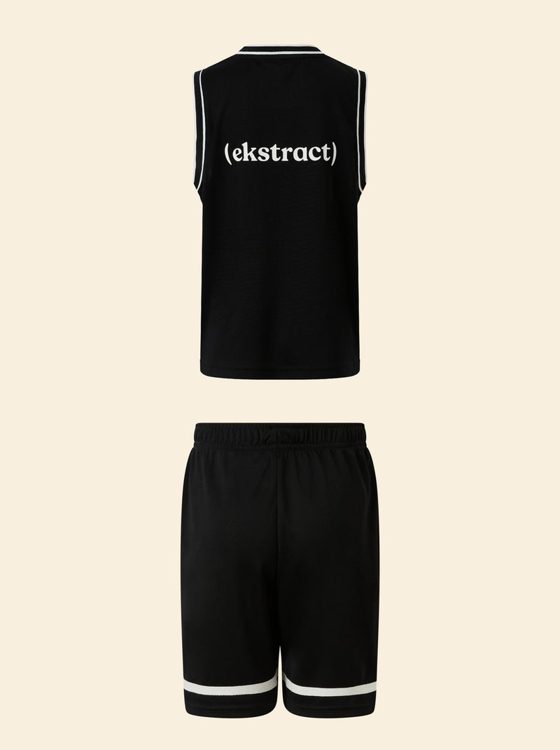 Conjunto deportivo camiseta sin mangas + pantalón corto - (ekstract) Negro - Kiabi