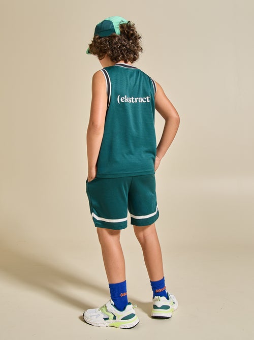 Conjunto deportivo camiseta sin mangas + pantalón corto - (ekstract) - Kiabi Conjunto deportivo camiseta sin mangas + pantalón corto - (ekstract) - Kiabi