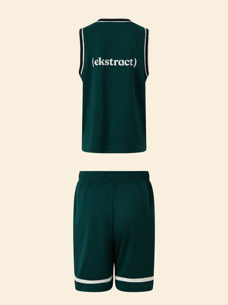 Conjunto deportivo camiseta sin mangas + pantalón corto - (ekstract) Verde - Kiabi
