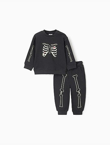 Conjunto deportivo con estampado que brilla en la oscuridad