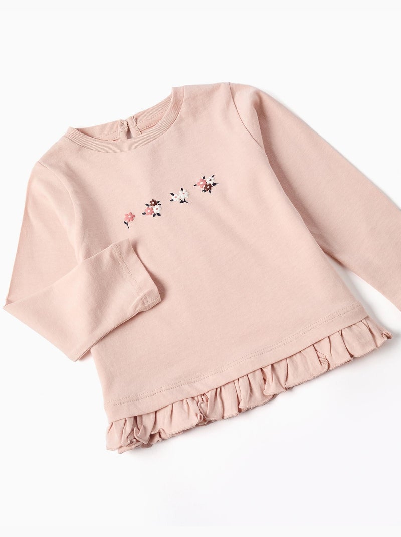 Conjunto deportivo de algodón de 3 piezas con estampado floral Blanco - Kiabi