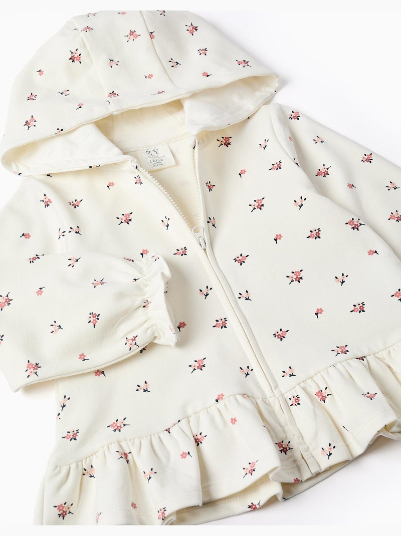 Conjunto deportivo de algodón de 3 piezas con estampado floral Blanco - Kiabi