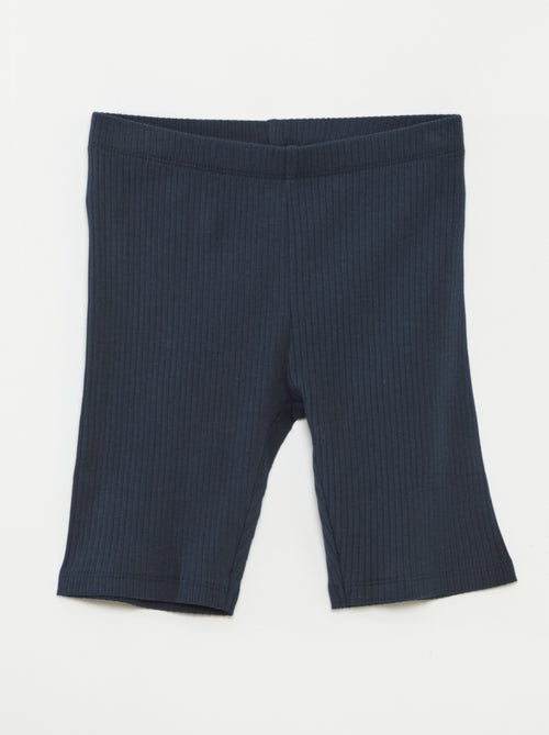 Conjunto deportivo de camiseta sin mangas + short ciclista de canalé - 2 piezas - Kiabi