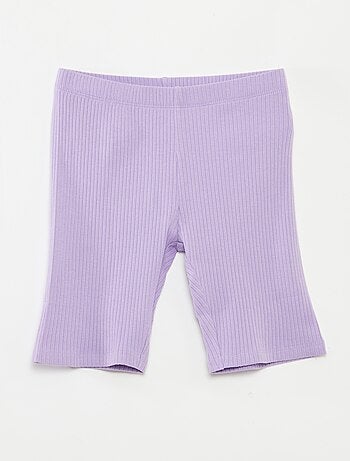 Conjunto deportivo de camiseta sin mangas + short ciclista de canalé - 2 piezas