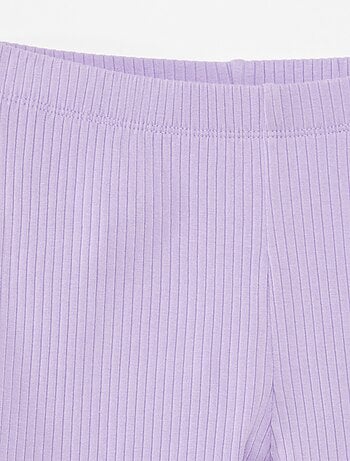 Conjunto deportivo de camiseta sin mangas + short ciclista de canalé - 2 piezas