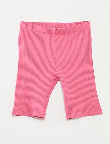 Conjunto deportivo de camiseta sin mangas + short ciclista de canalé - 2 piezas