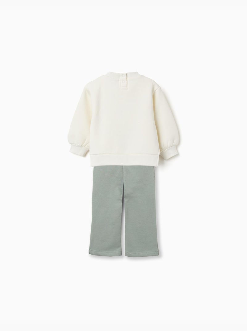 Conjunto deportivo perchado con estampado de casa Blanco - Kiabi