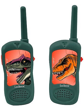 conjunto Dinosaur aventura con walkie talkies de hasta 120 m, prismáticos y brújula