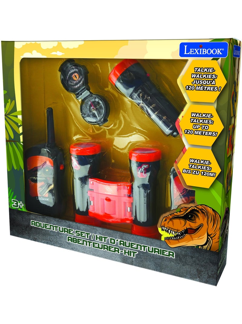 Conjunto dinosaur aventura con walkie talkies de hasta 120 m, prismáticos y brújula N/D - Kiabi
