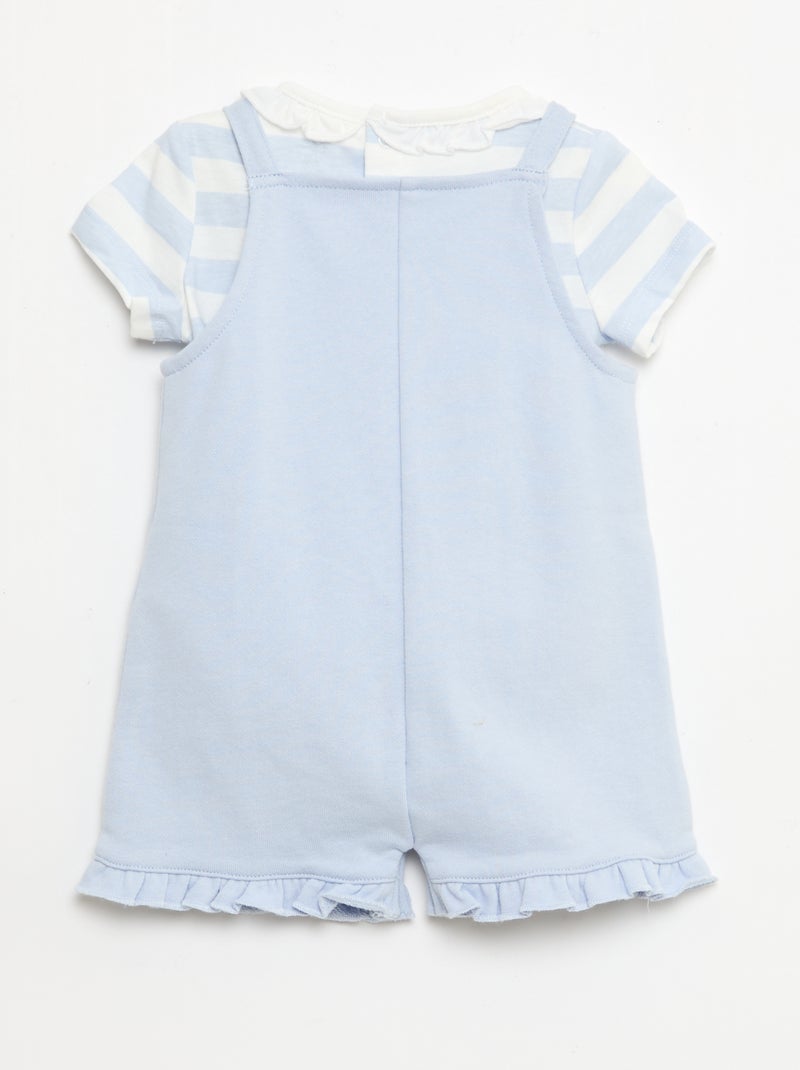 Conjunto 'Disney' 2 piezas - Camiseta + mono corto Azul - Kiabi