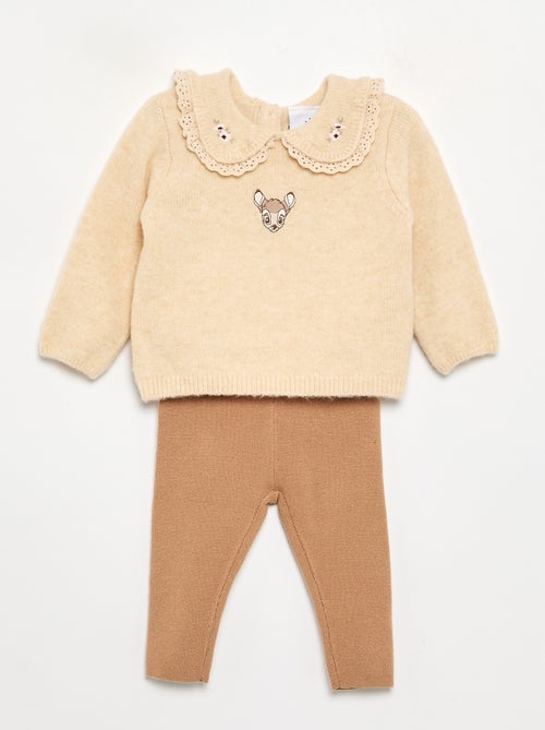 Conjunto 'Disney' 2 piezas de punto - Jersey + legging - Kiabi
