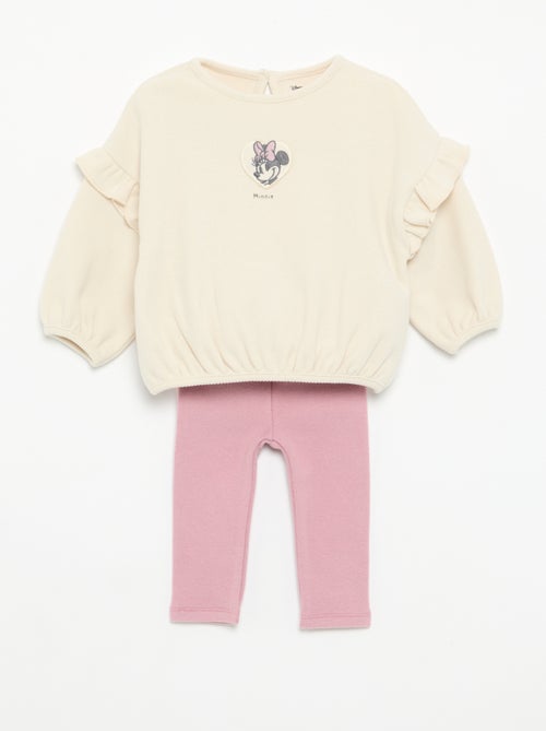 Conjunto 'Disney' de 2 piezas - Sudadera con volantes + legging - Kiabi