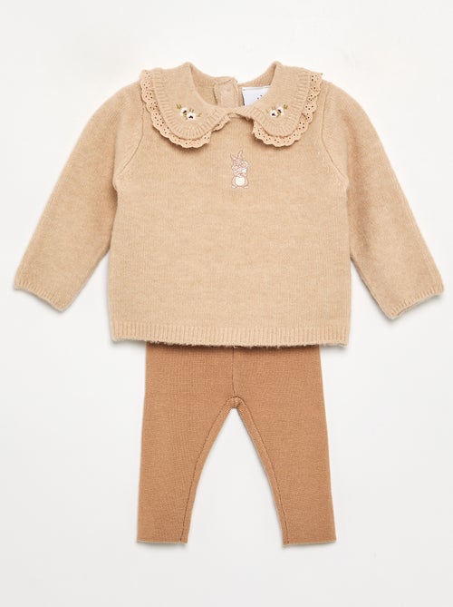 Conjunto 'Disney' de 2 piezas de punto - Jersey + legging - Kiabi
