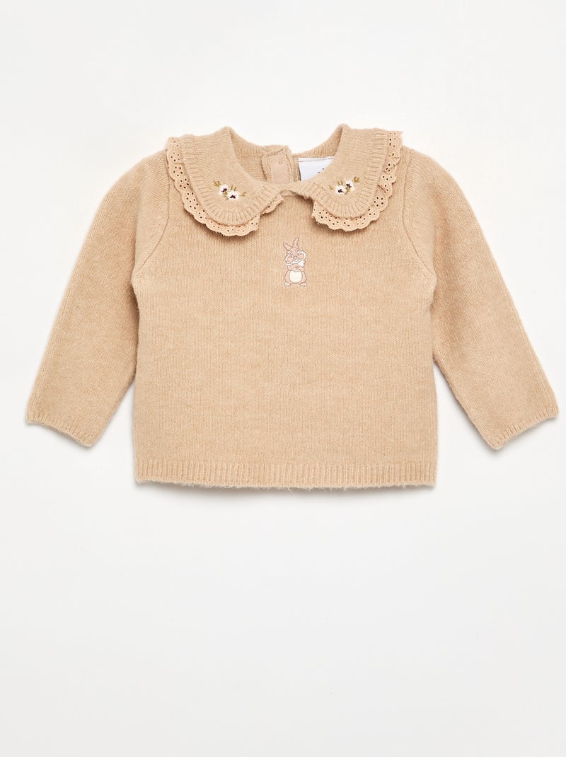 Conjunto 'Disney' de 2 piezas de punto - Jersey + legging Beige - Kiabi