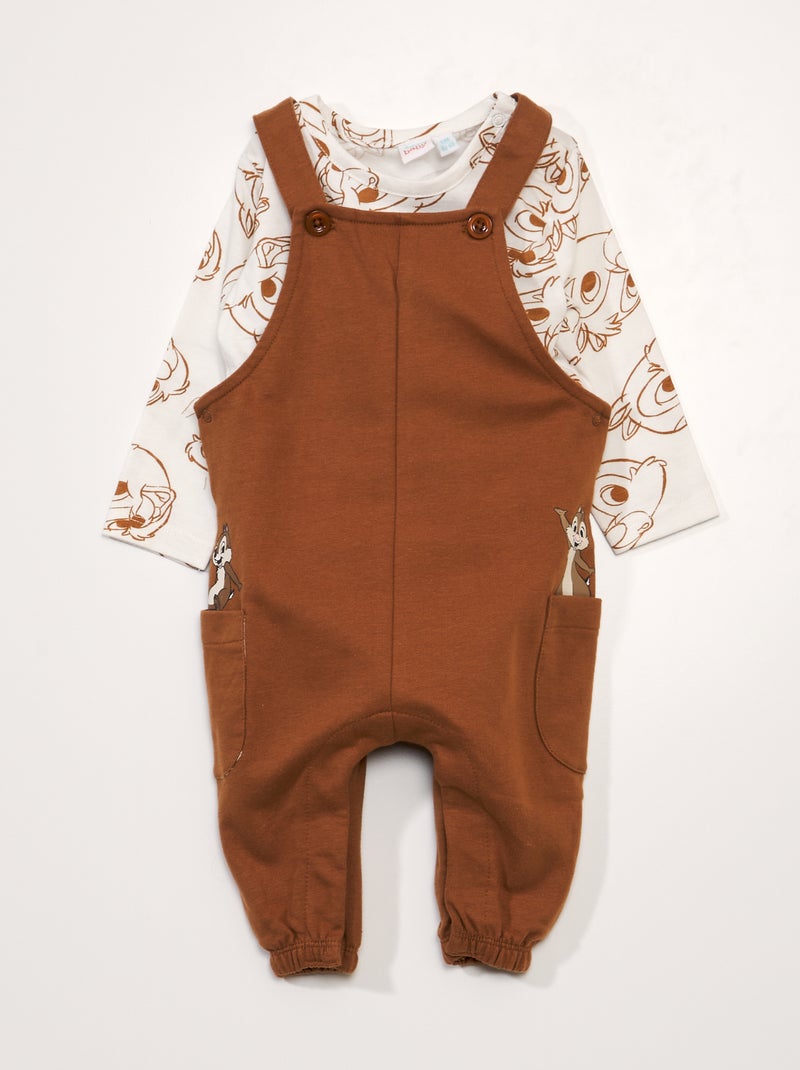 Conjunto 'Disney' peto + camiseta - 2 piezas MARRON - Kiabi