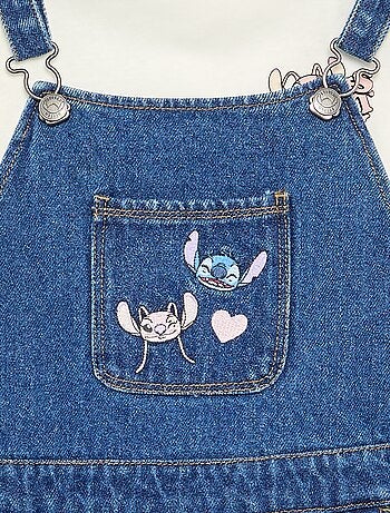Conjunto 'Disney' Stitch' 2 piezas - pichi vaquero + camiseta de manga larga