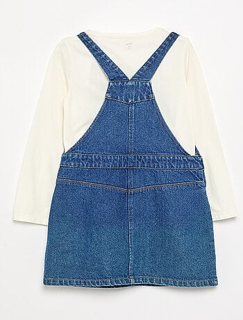 Conjunto 'Disney' Stitch' 2 piezas - pichi vaquero + camiseta de manga larga