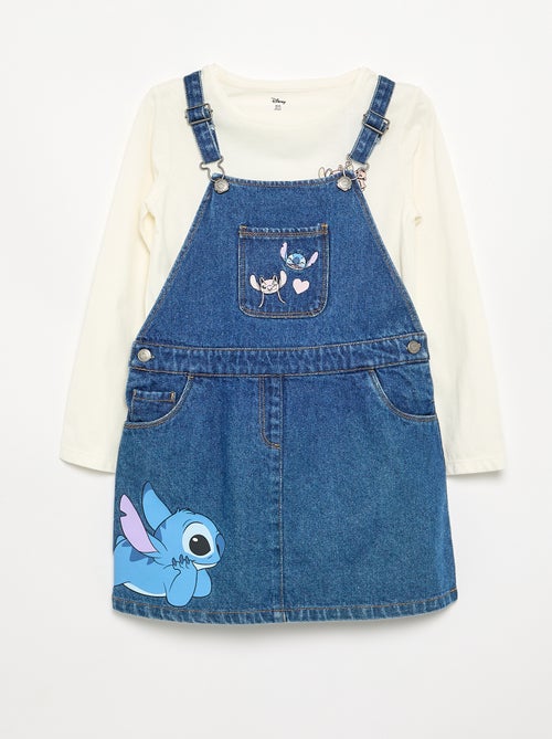 Conjunto 'Disney' Stitch' 2 piezas - pichi vaquero + camiseta de manga larga - Kiabi