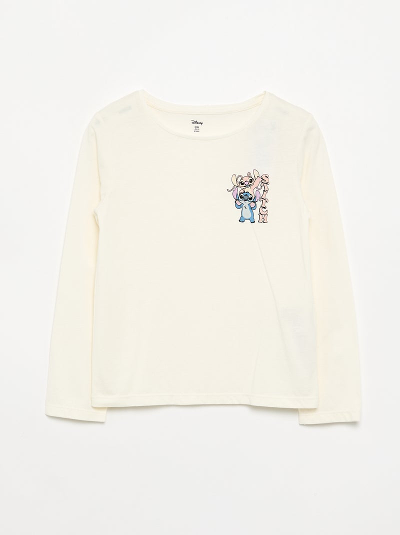 Conjunto 'Disney' Stitch' 2 piezas - pichi vaquero + camiseta de manga larga Azul - Kiabi