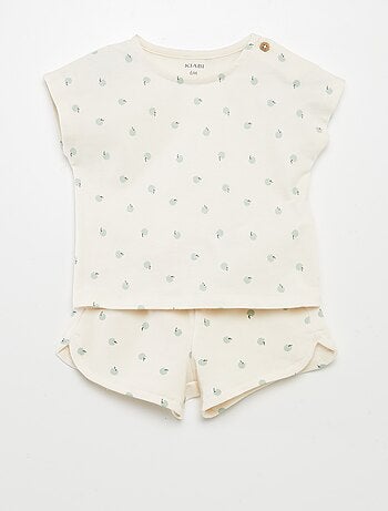 Conjunto estampado camiseta + short - 2 piezas