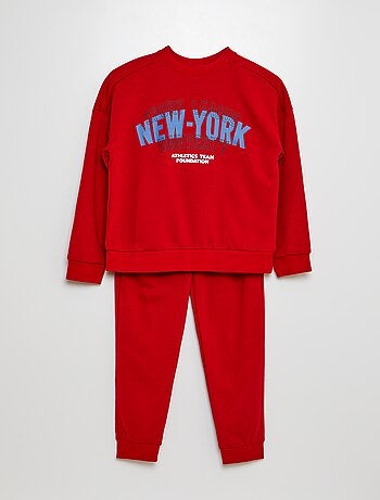 Conjunto estampado con sudadera + pantalón de chándal - 2 piezas