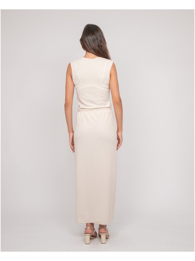 Conjunto falda gofrada XOTAKA Beige - Kiabi