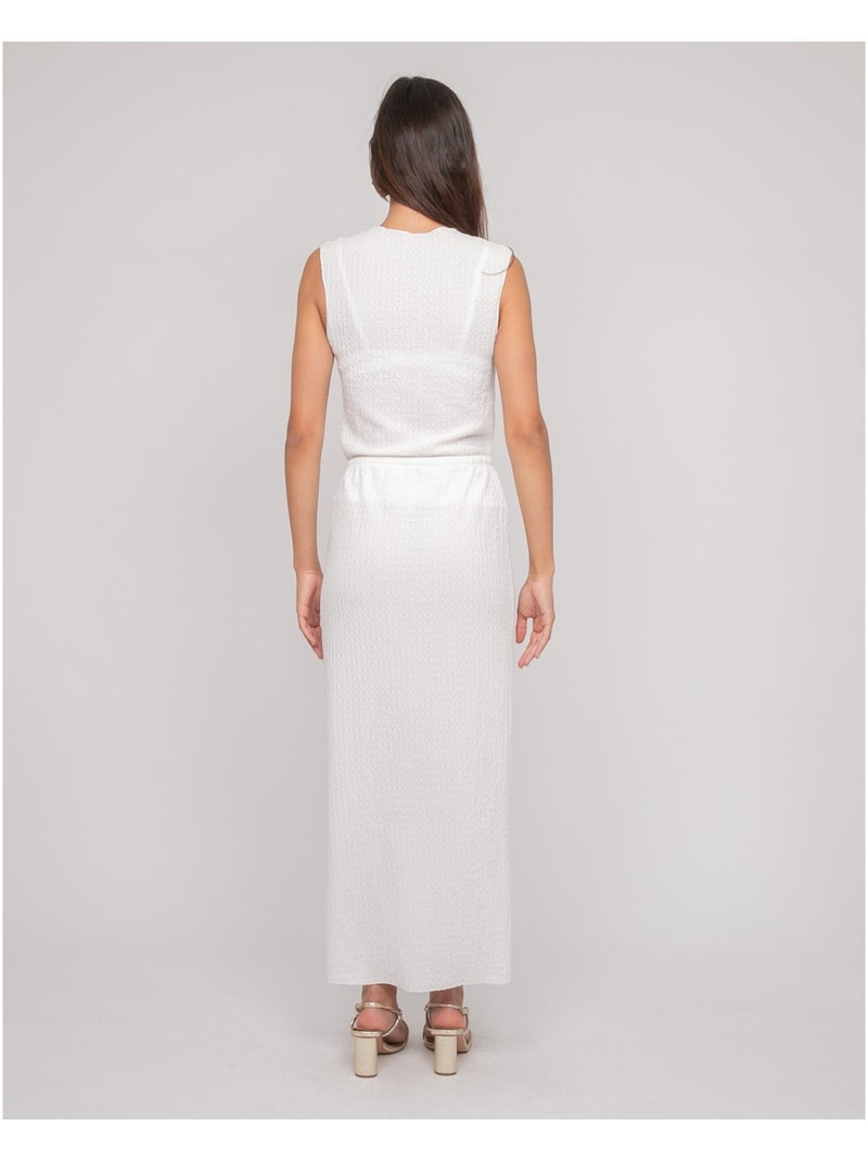Conjunto falda gofrada XOTAKA Blanco - Kiabi