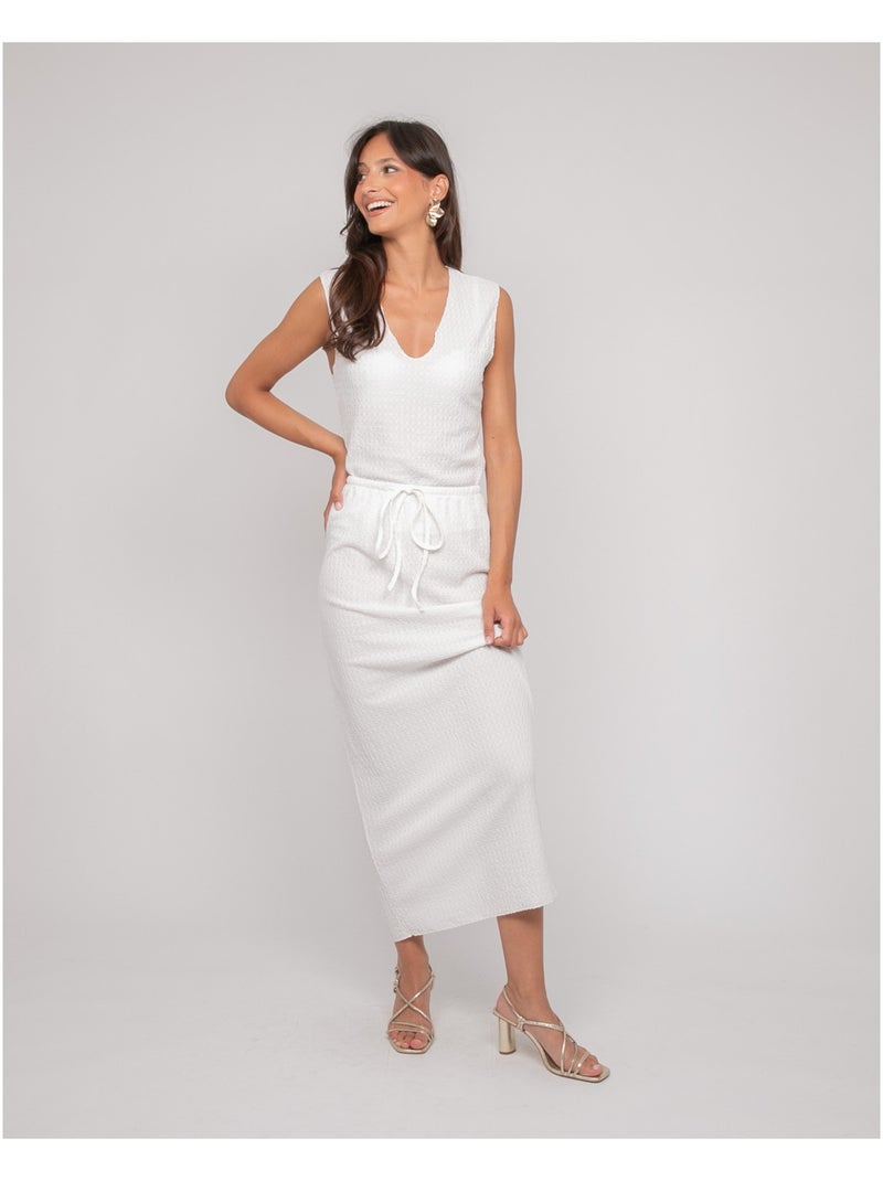 Conjunto falda gofrada XOTAKA Blanco - Kiabi