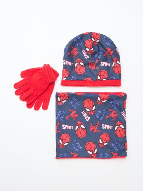 Conjunto gorro + braga de cuello + guantes 'Spiderman' 'Marvel' - 3 piezas - Kiabi