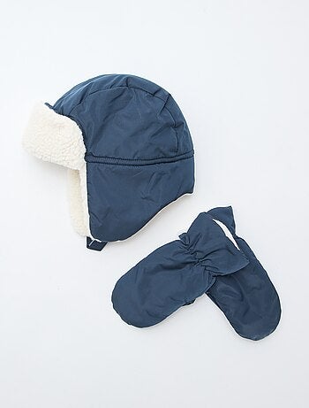 Conjunto gorro con orejeras + manoplas