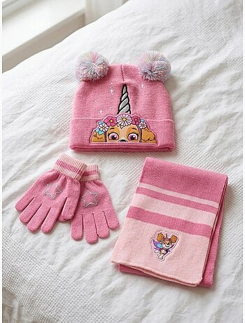 Conjunto gorro guantes bufanda 3 piezas de acrílico pat' patrouille