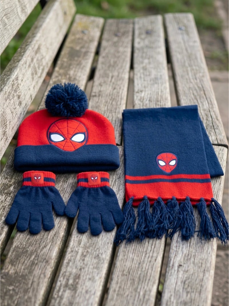 Conjunto gorro guantes bufanda de acrílico spiderman marvel Rojo - Kiabi