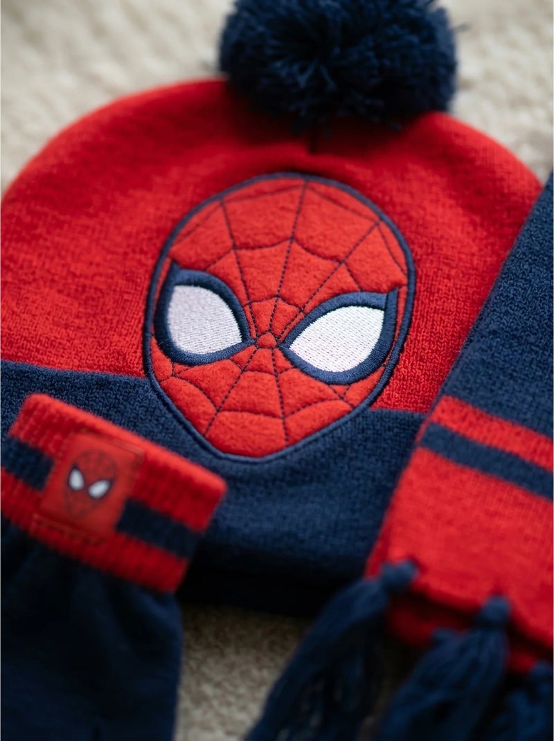 Conjunto gorro guantes bufanda de acrílico spiderman marvel Rojo - Kiabi