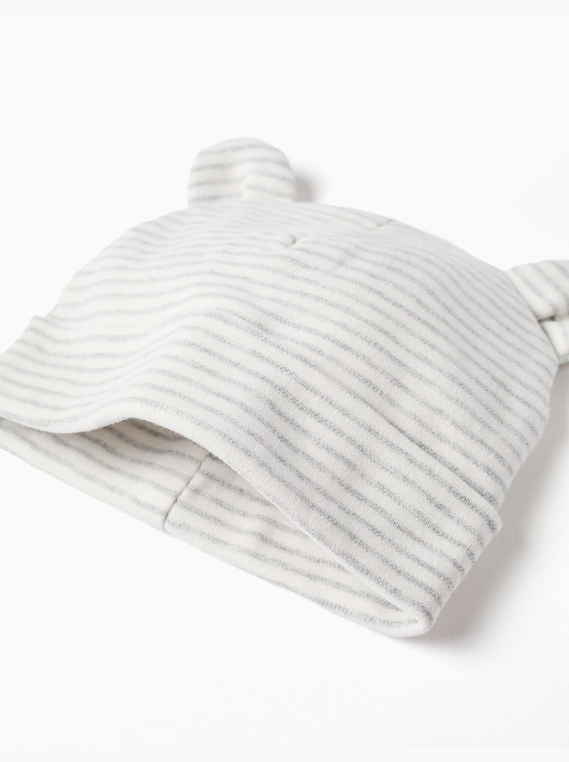 Conjunto Gorro Guantes Cardado Gris blanco - Kiabi