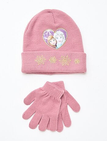 Conjunto gorro + guantes 'La reina de las nieves' - 2 piezas