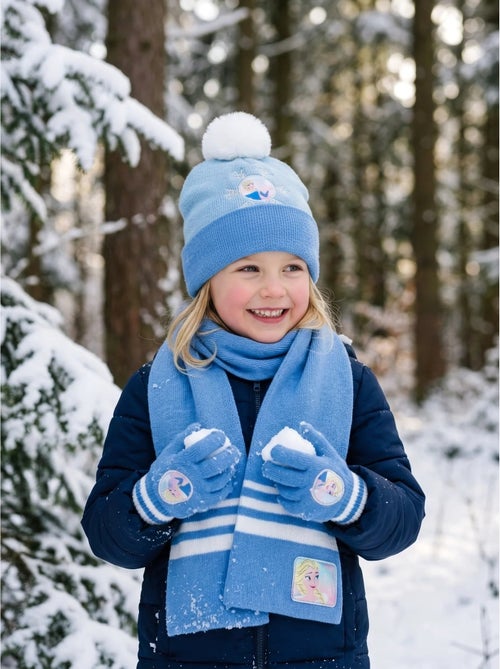 Conjunto gorro, guantes y bufanda frozen disney infantil - Kiabi Conjunto gorro, guantes y bufanda frozen disney infantil - Kiabi