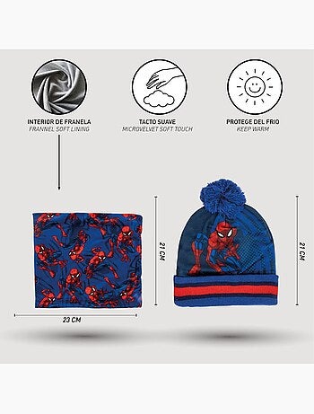 Conjunto gorro, guantes y snood niño Spider-Man Marvel – Talla única