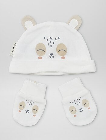 Conjunto gorro + manoplas 'Petit Béguin'
